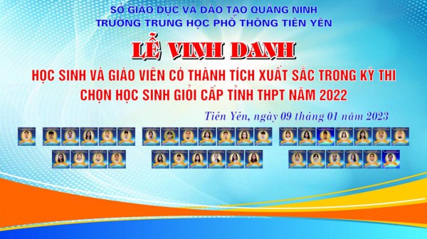 Lễ vinh danh học sinh và giáo viên có thành tích xuất sắc trong kỳ thi chọn học sinh giỏi cấp tỉnh THPT năm 2022