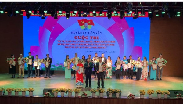 Trường THPT Tiên Yên đạt giải nhất Cuộc thi “Học tập và làm theo tư tưởng, đạo đức, phong cách Hồ Chí Minh, khơi dậy khát vọng xây dựng huyện Tiên Yên giàu đẹp, văn minh, tiến tới tái lập thị xã Tiên Yên trước năm 2027”