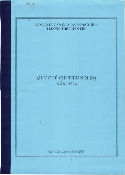 QUY CHẾ CHI TIÊU NỘI BỘ NĂM 2024