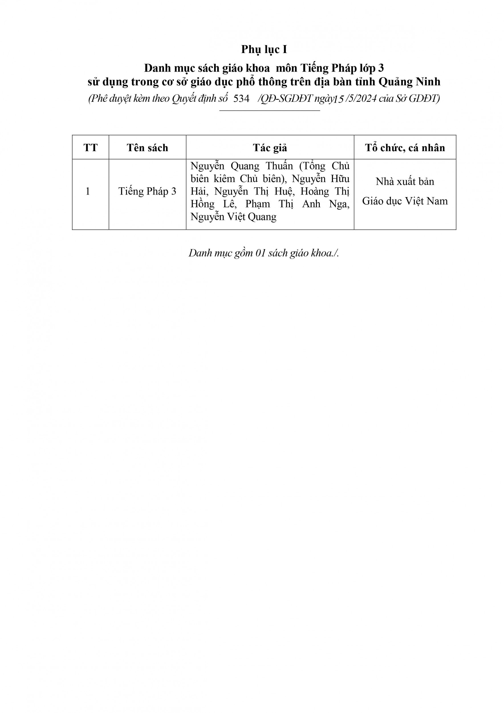 534 QĐ SGDĐT Quyết định phê duyệt SGK 2024 signed hình ảnh 2